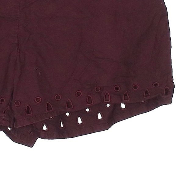 H&M Maroon High Rise Waist Decorative Shorts - Picture 8 of 12